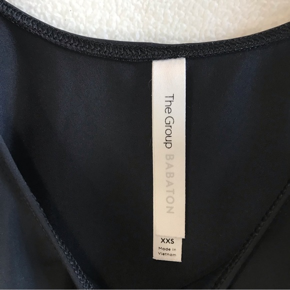 Aritzia Babaton black sleeveless cheeky body suit nylon spandex Size XXS - Picture 4 of 9